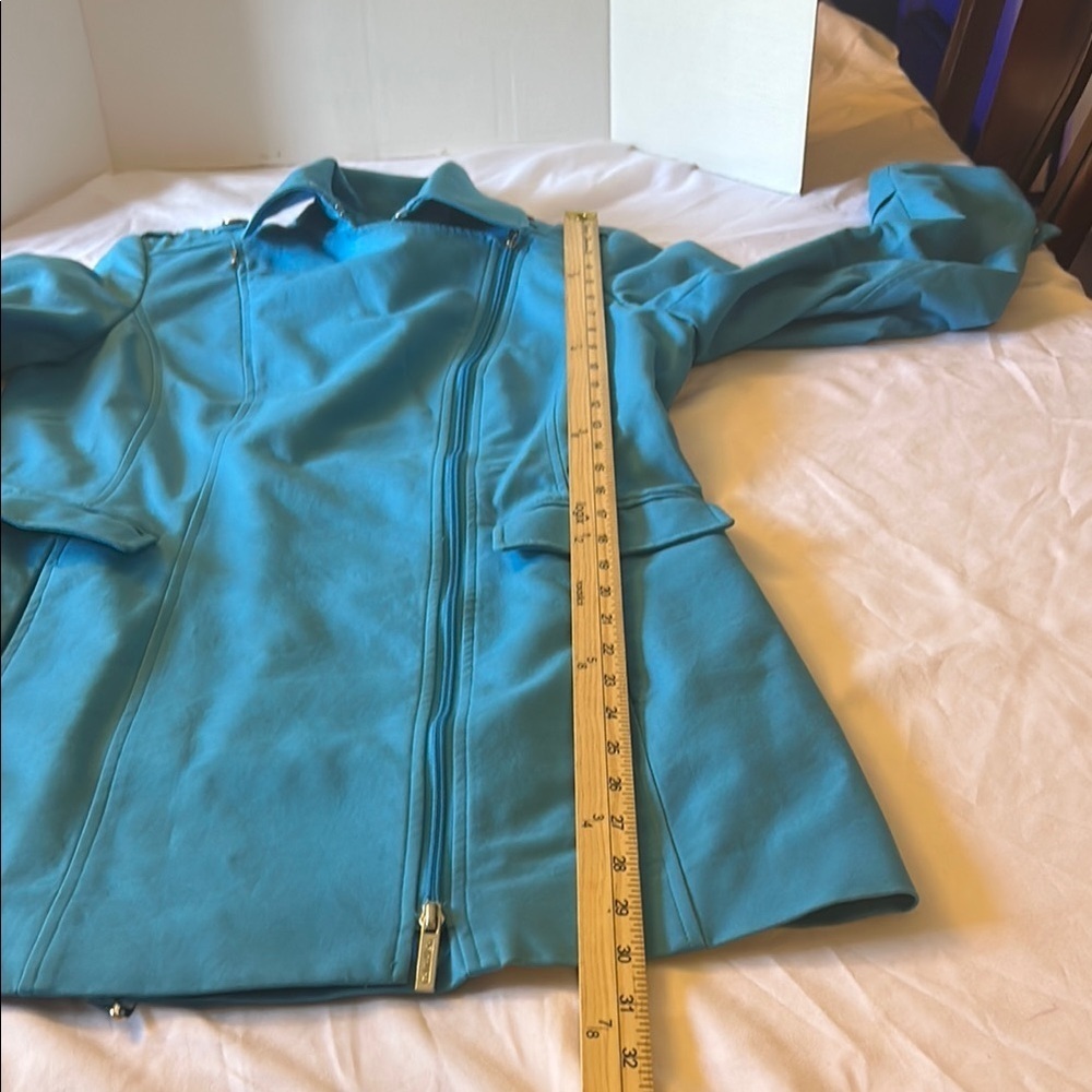 Calvin Klein Blue Trench Coat - Picture 5 of 7